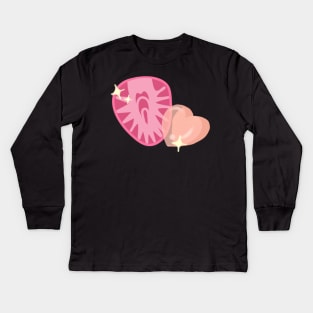 Strawberry Heart Kids Long Sleeve T-Shirt